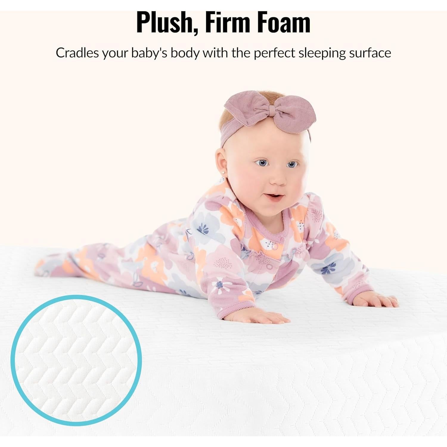 Colchón Dream On Me Baby Zzz 132x71 cm Transpirable y Lavable