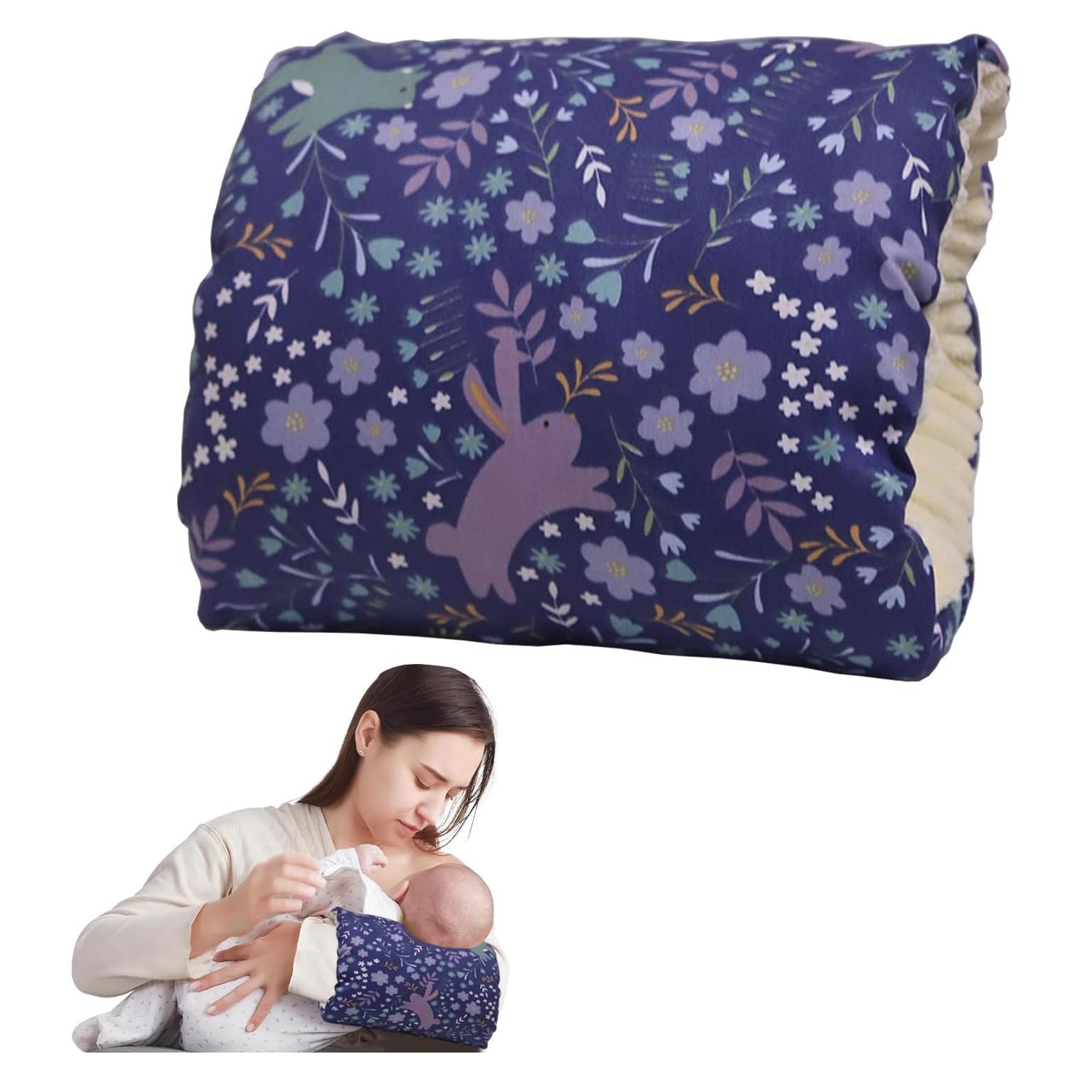 Almohada de brazo para lactancia POVENK azul algodón suave
