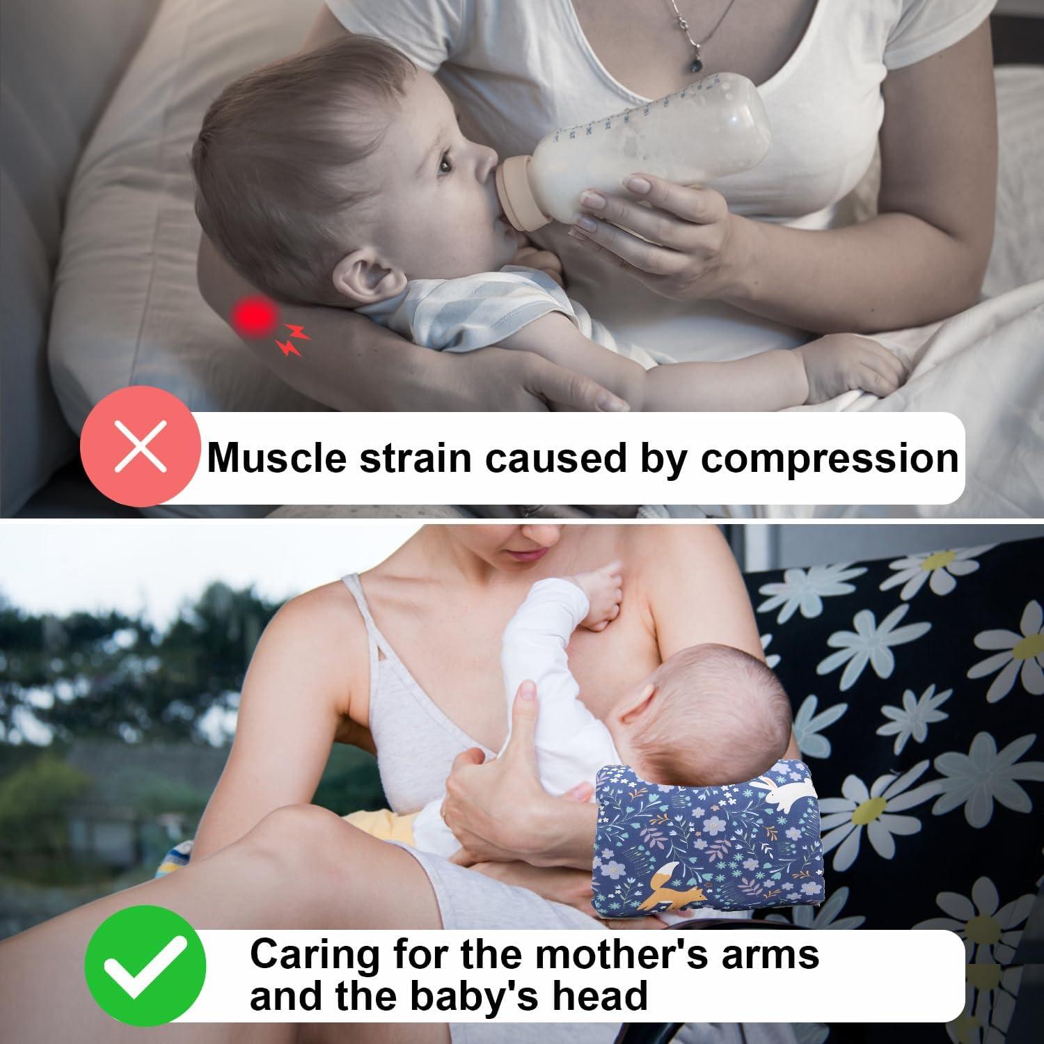 Almohada de brazo para lactancia POVENK azul algodón suave