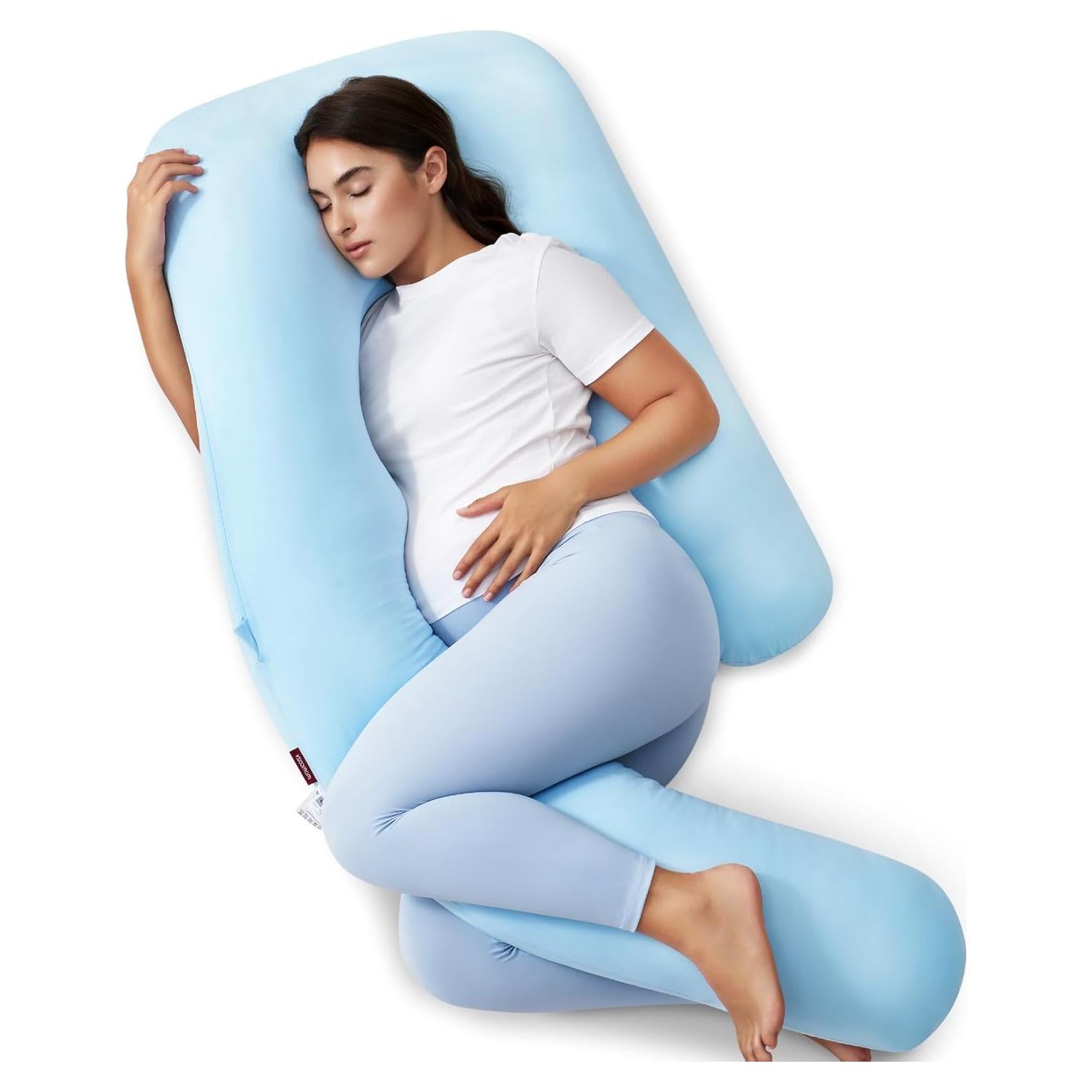 Almohada de Embarazo Momcozy U Pro con Funda Refrigerante 178 cm