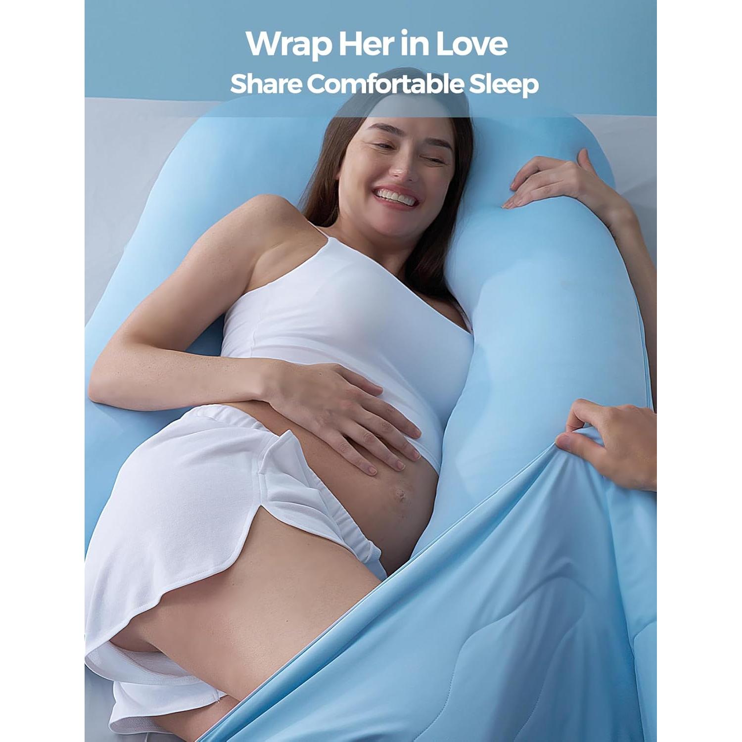 Almohada de Embarazo Momcozy U Pro con Funda Refrigerante 178 cm