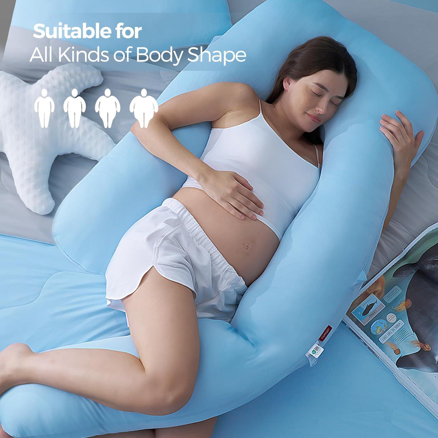 Almohada de Embarazo Momcozy U Pro con Funda Refrigerante 178 cm
