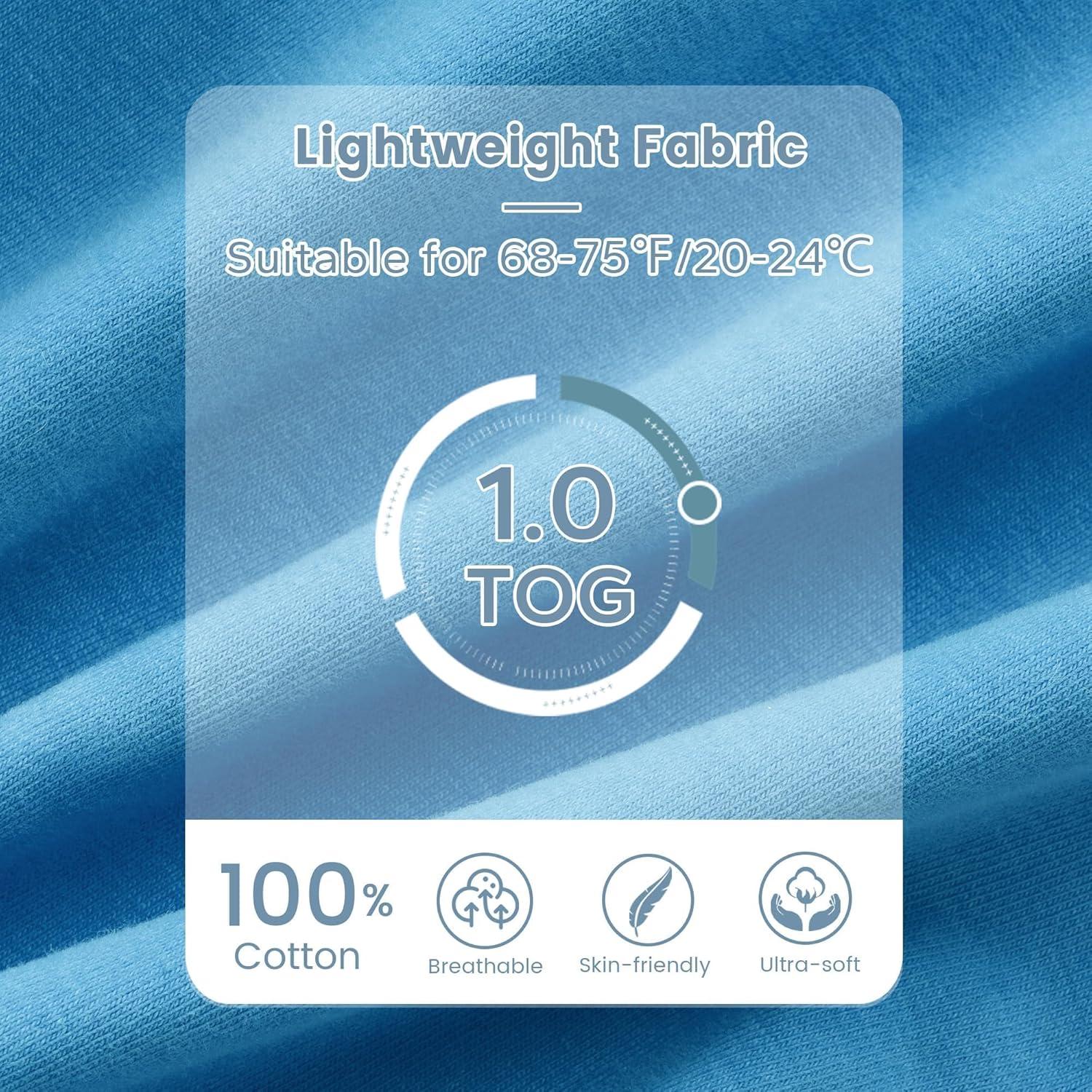 Saco de Dormir Transicional ZIGJOY 1.0 Tog Algodón 6-12 Meses