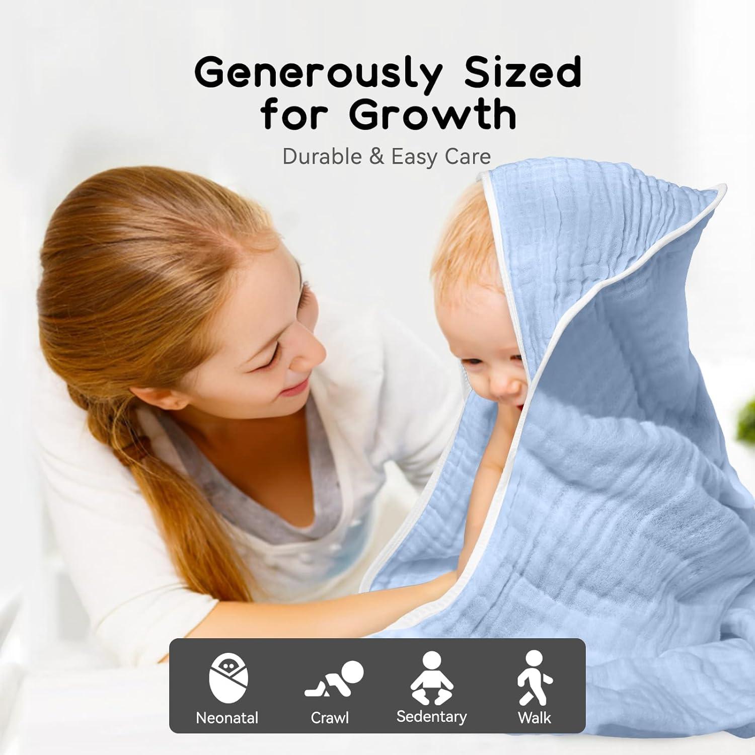 Toalla con Capucha Arnzion para Bebés 81x81 cm Azul Suave