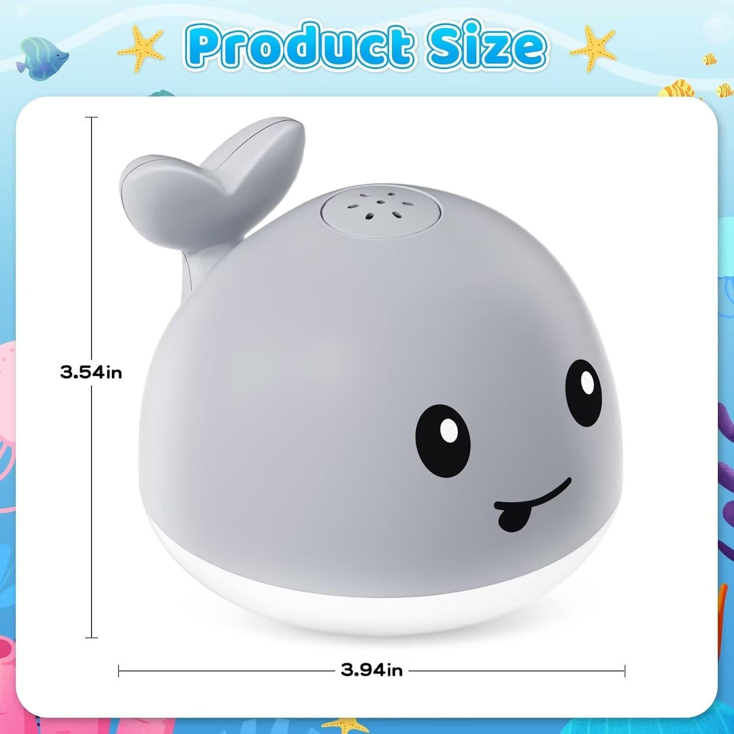 Juguete de Baño Ballena LED Recargable para Bebés 6-36 Meses