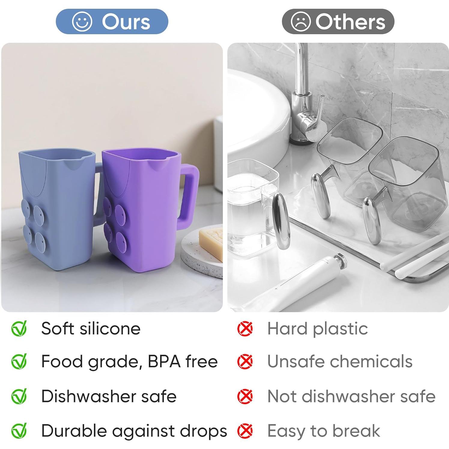 EASICUTI Taza de Enjuague para Bebés Silicona Azul 190g