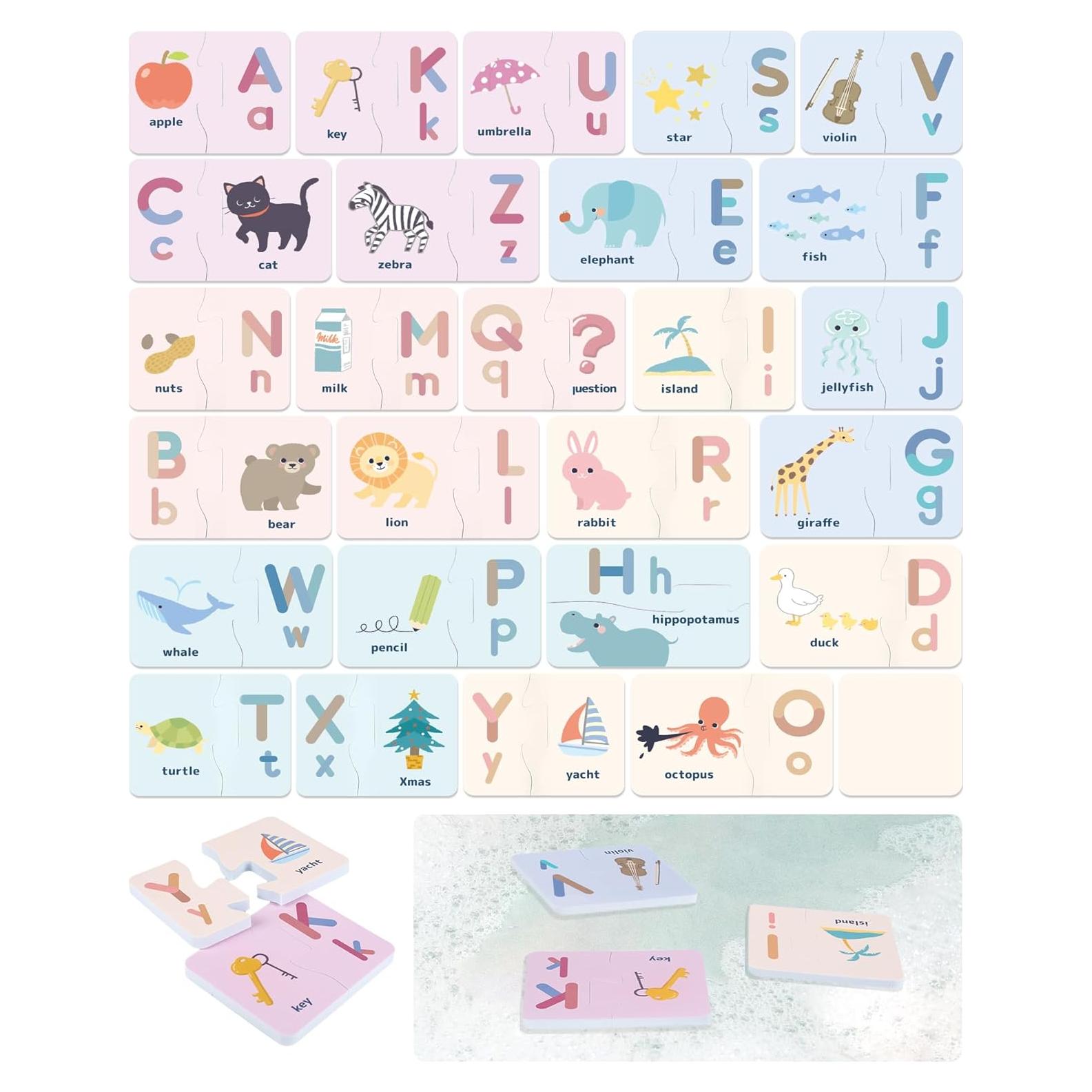 Juguetes de Baño de Espuma OWMYOWL - Set de 26 Letras Educativas