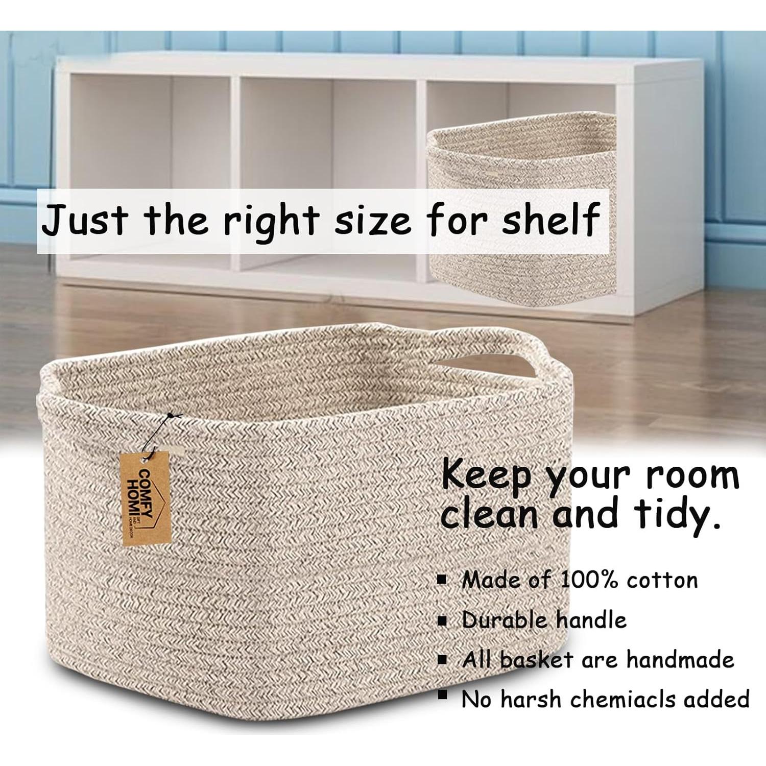 Cesta de Almacenamiento COMFY-HOMI 34x27.9x24.1 cm Marrón