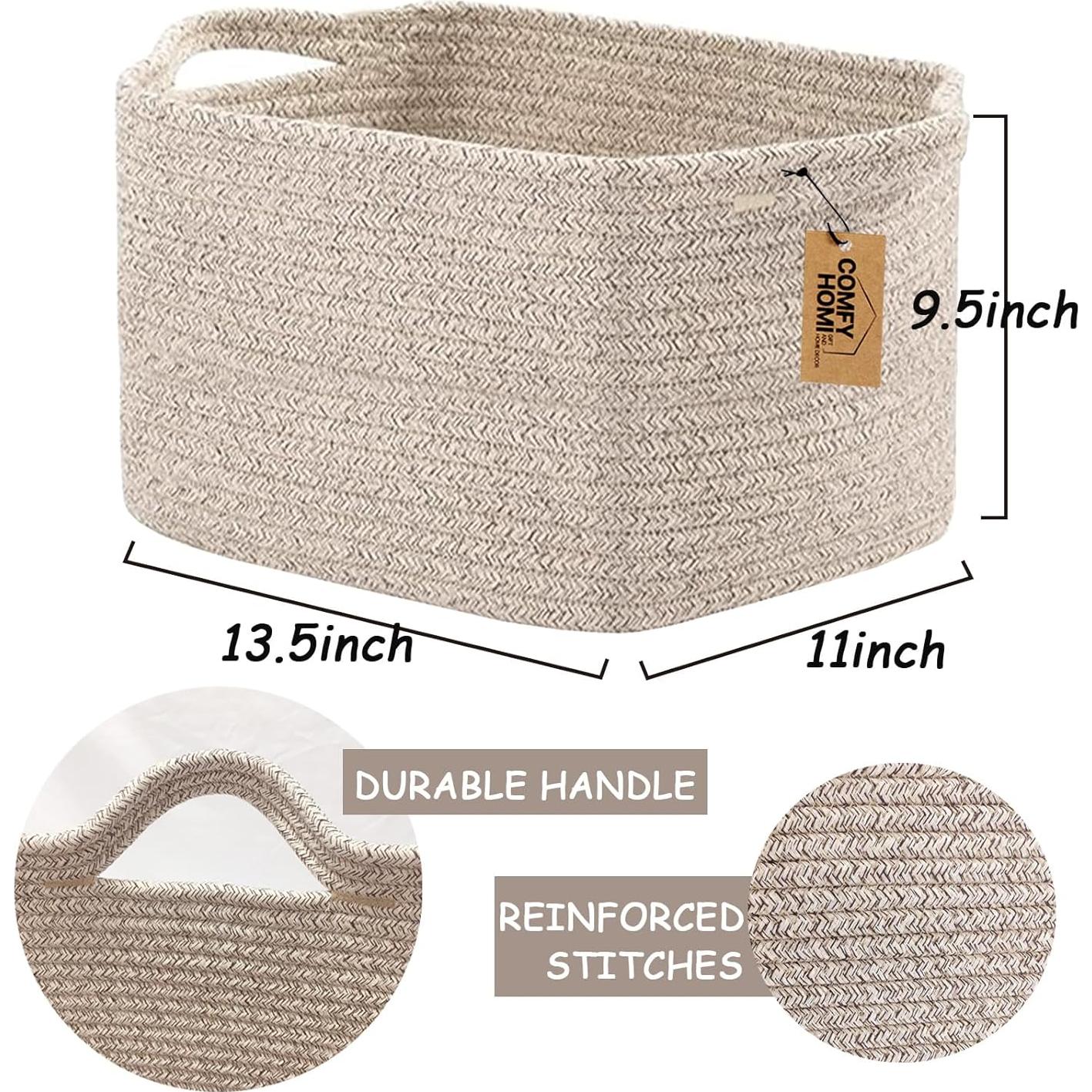 Cesta de Almacenamiento COMFY-HOMI 34x27.9x24.1 cm Marrón