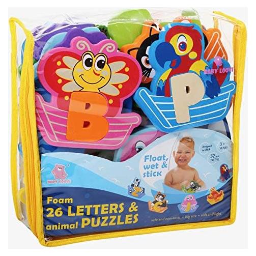Juguetes de Letras de Espuma para Baño Baby Loovi - Set 52 Piezas
