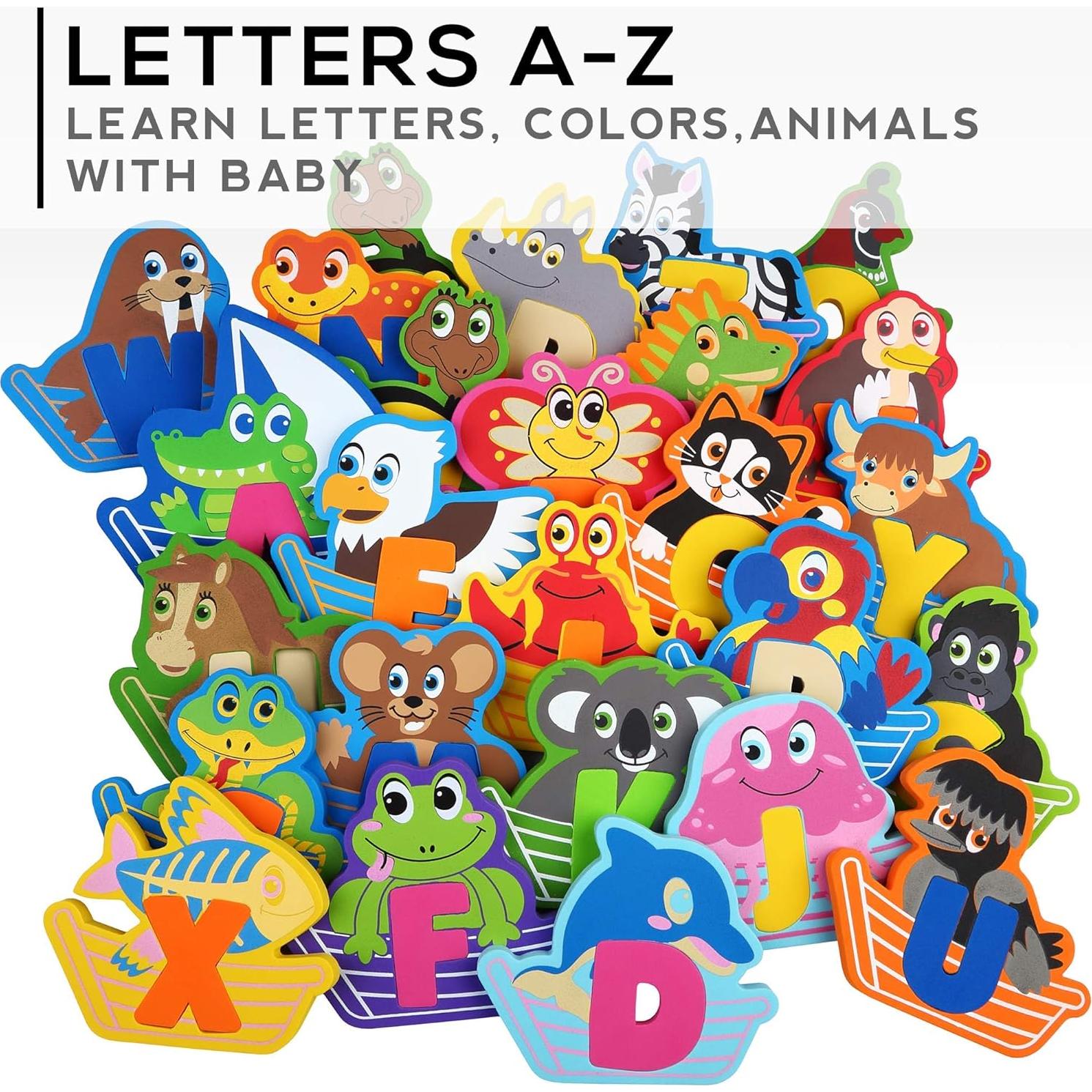 Juguetes de Letras de Espuma para Baño Baby Loovi - Set 52 Piezas