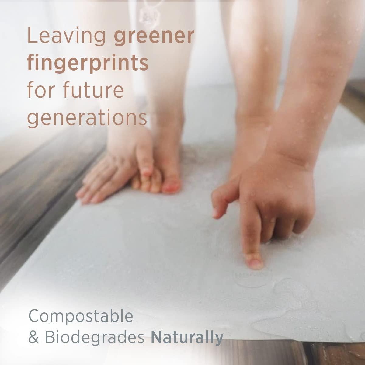 Alfombra de Baño Antideslizante HEVEA Wave Square 52.6cm Granito