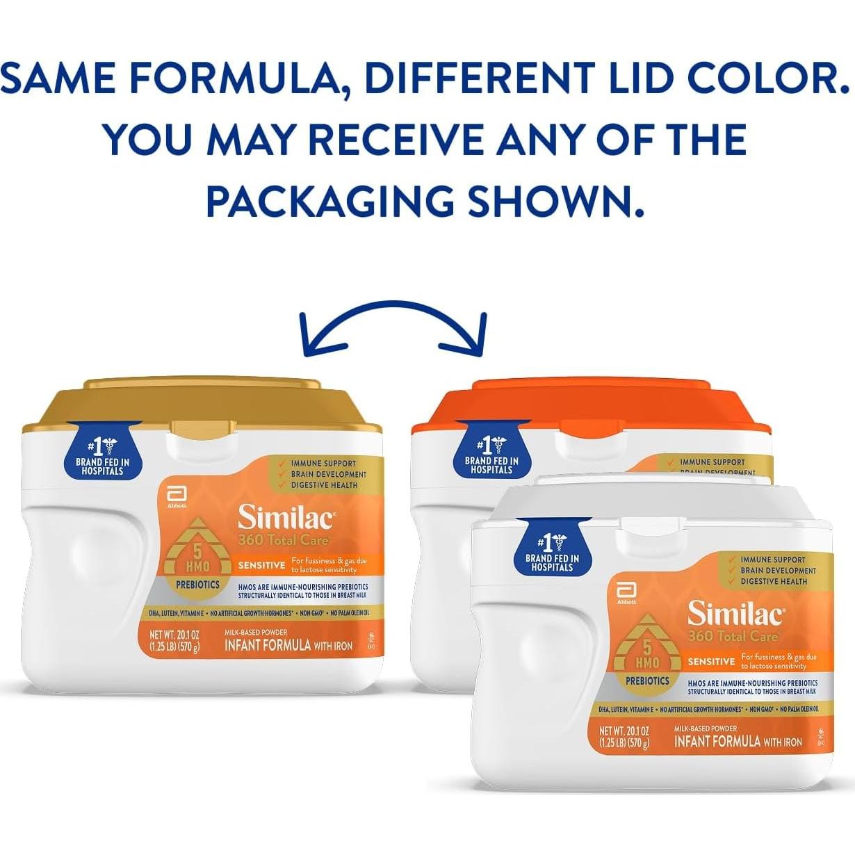 Similac 360 Cuidado Total Sensible Fórmula Infantil 570 g