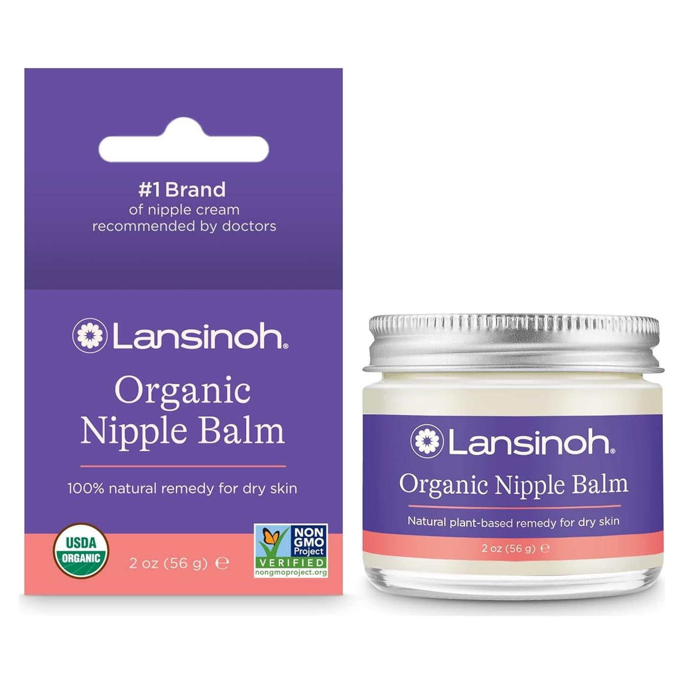 Mantequilla de Pezón Orgánica Lansinoh 56g - Crema Segura para Lactancia