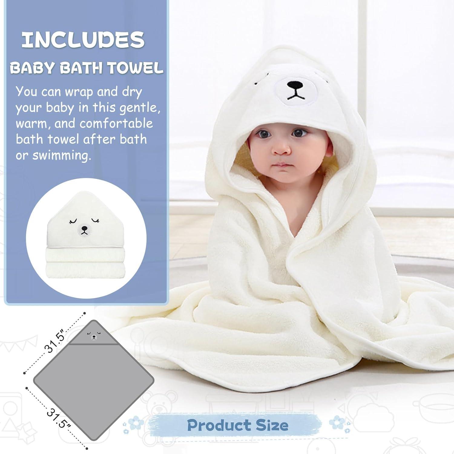 Bañera Plegable para Bebés MoreFeel con Termómetro y Toalla