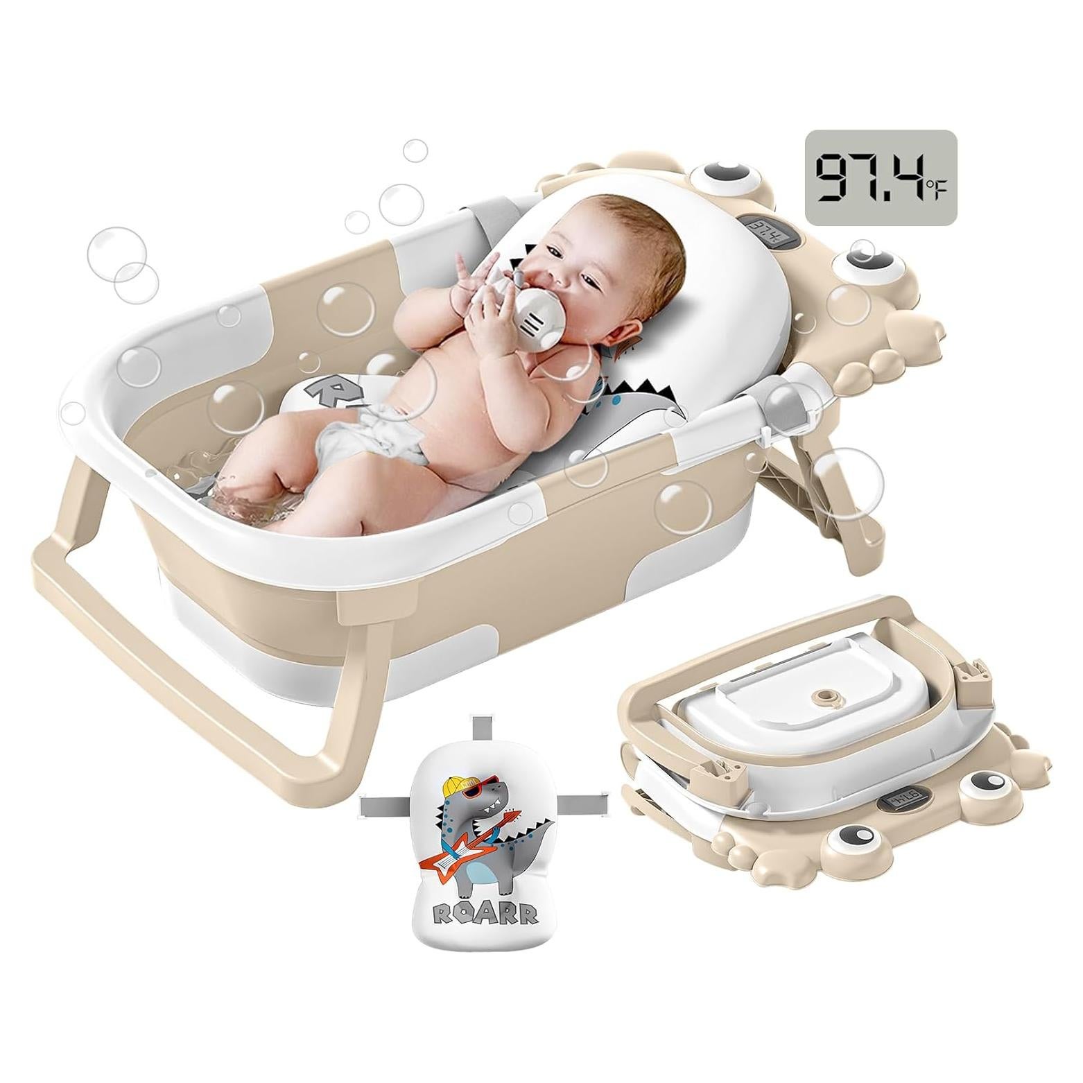 Bañera Plegable para Bebés WyfKyd con Monitor de Temperatura