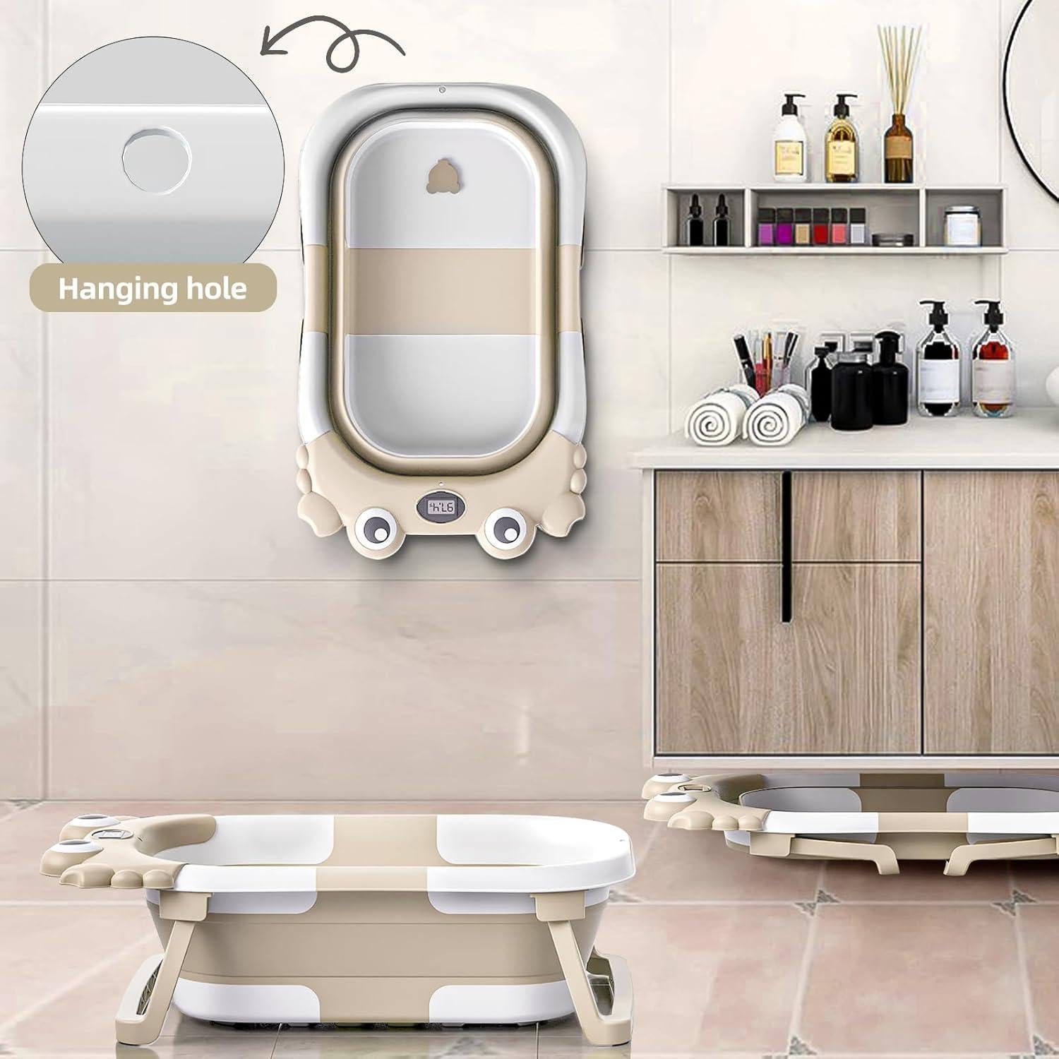 Bañera Plegable para Bebés WyfKyd con Monitor de Temperatura