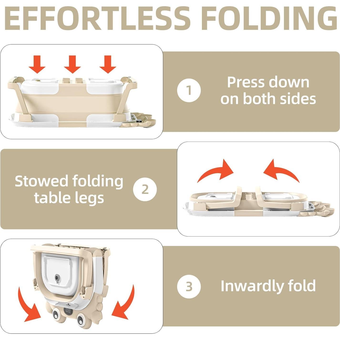 Bañera Plegable para Bebés WyfKyd con Monitor de Temperatura