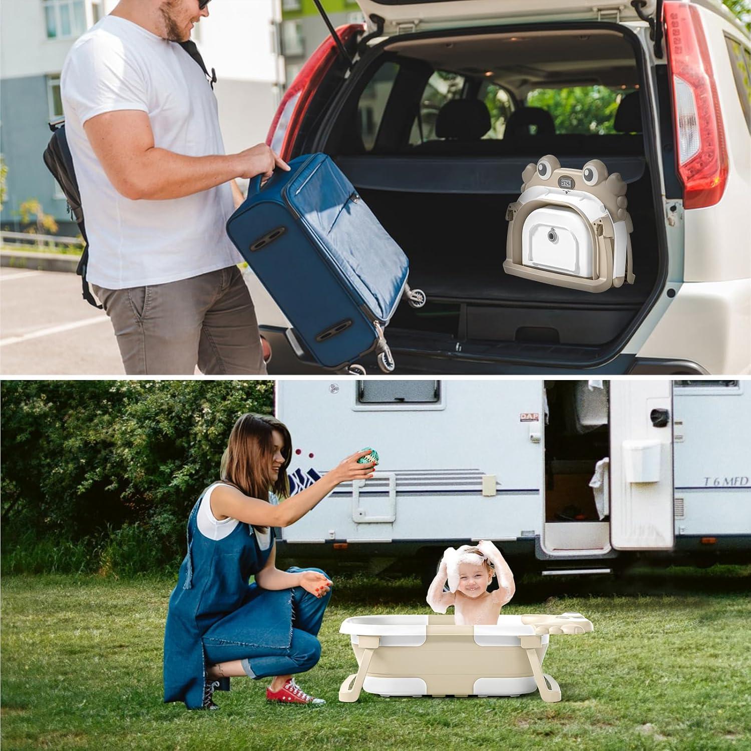 Bañera Plegable para Bebés WyfKyd con Monitor de Temperatura