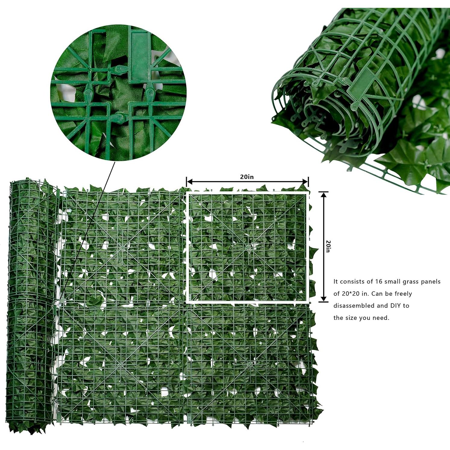 Seto Artificial de Hiedra Bybeton 101,6x406,4 cm Verde