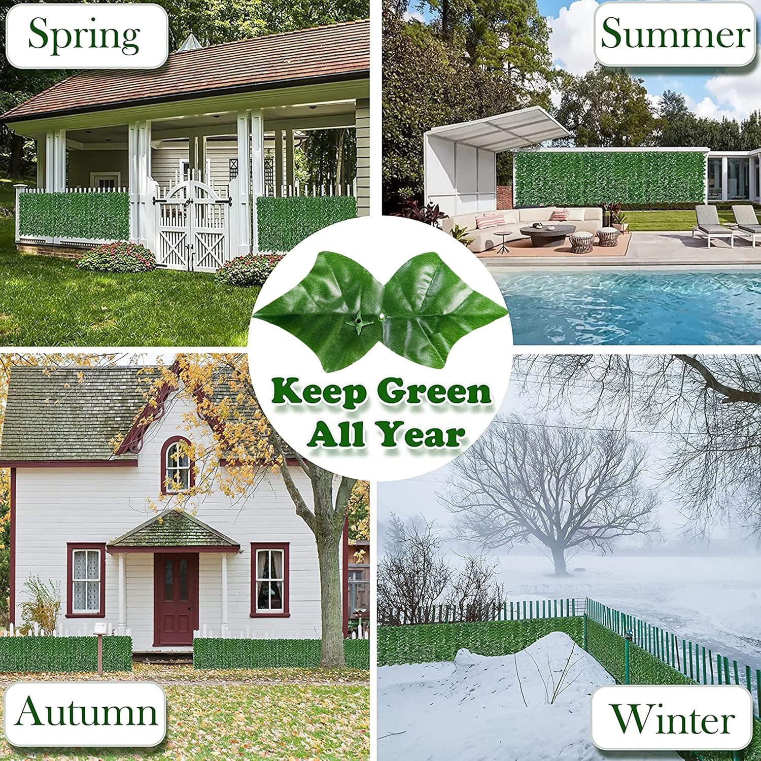 Seto Artificial de Hiedra Bybeton 101,6x406,4 cm Verde