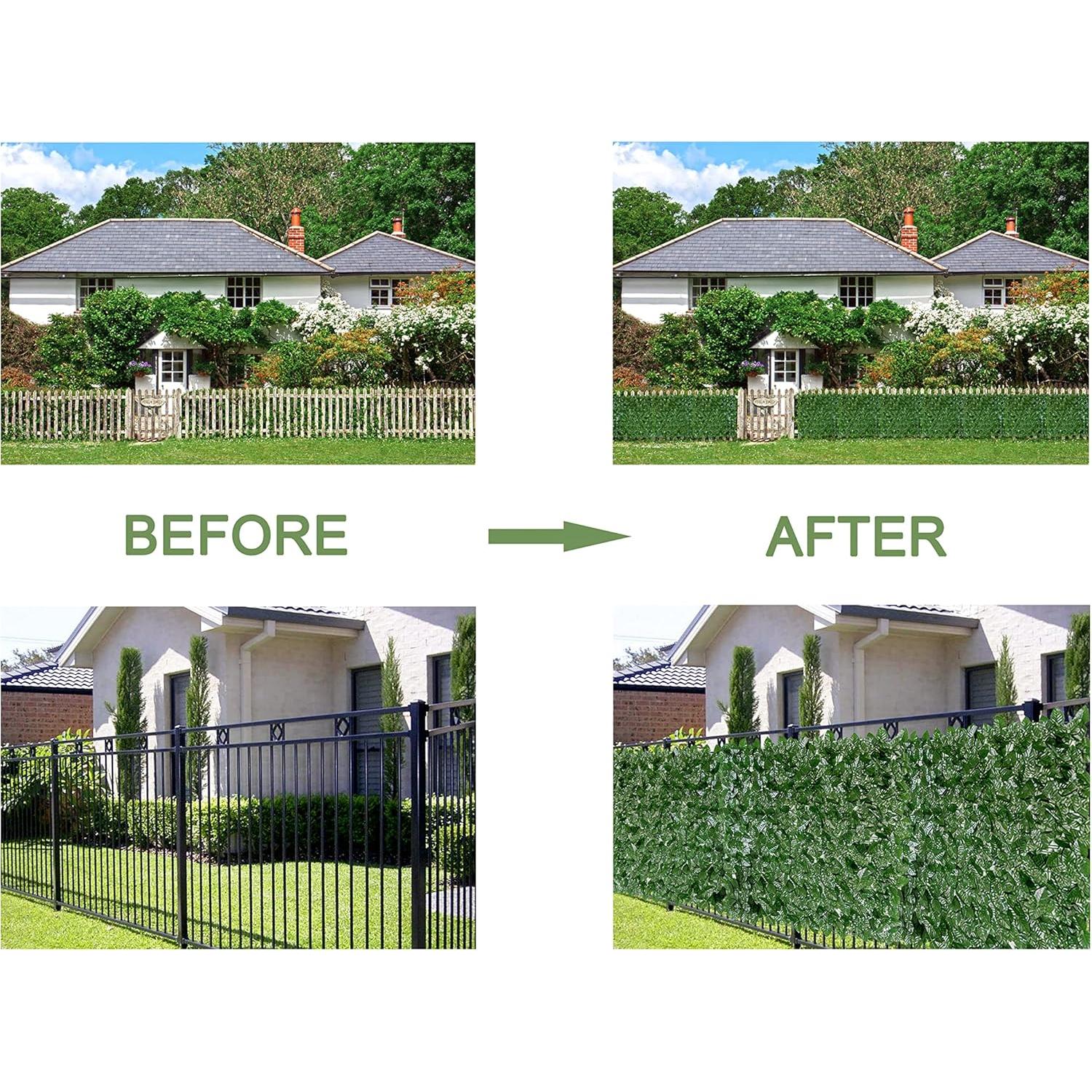 Seto Artificial de Hiedra Bybeton 101,6x406,4 cm Verde