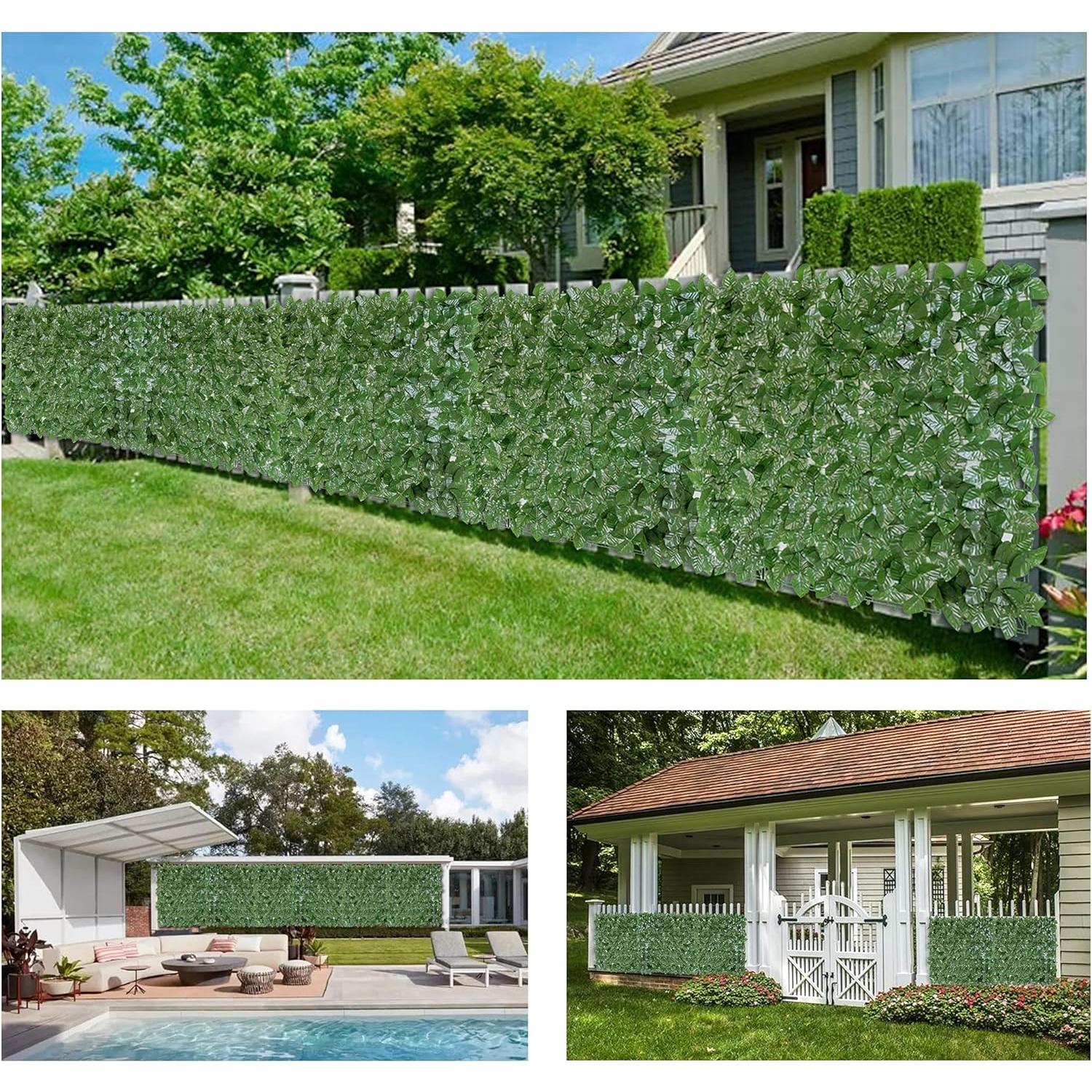 Seto Artificial de Hiedra Bybeton 101,6x406,4 cm Verde