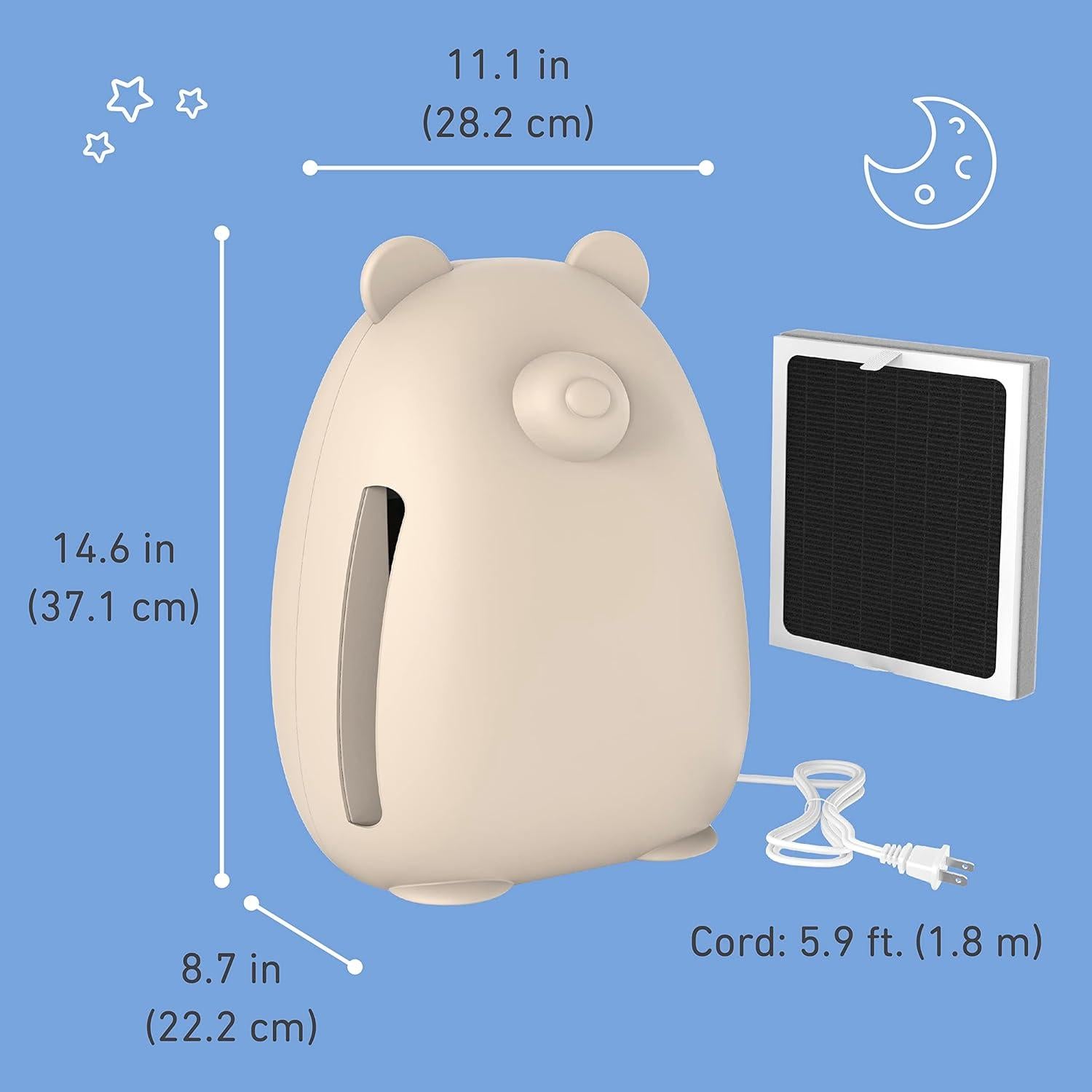 Purificador de Aire HEPA PureBaby Bear - Luz UV-C, 4 Etapas