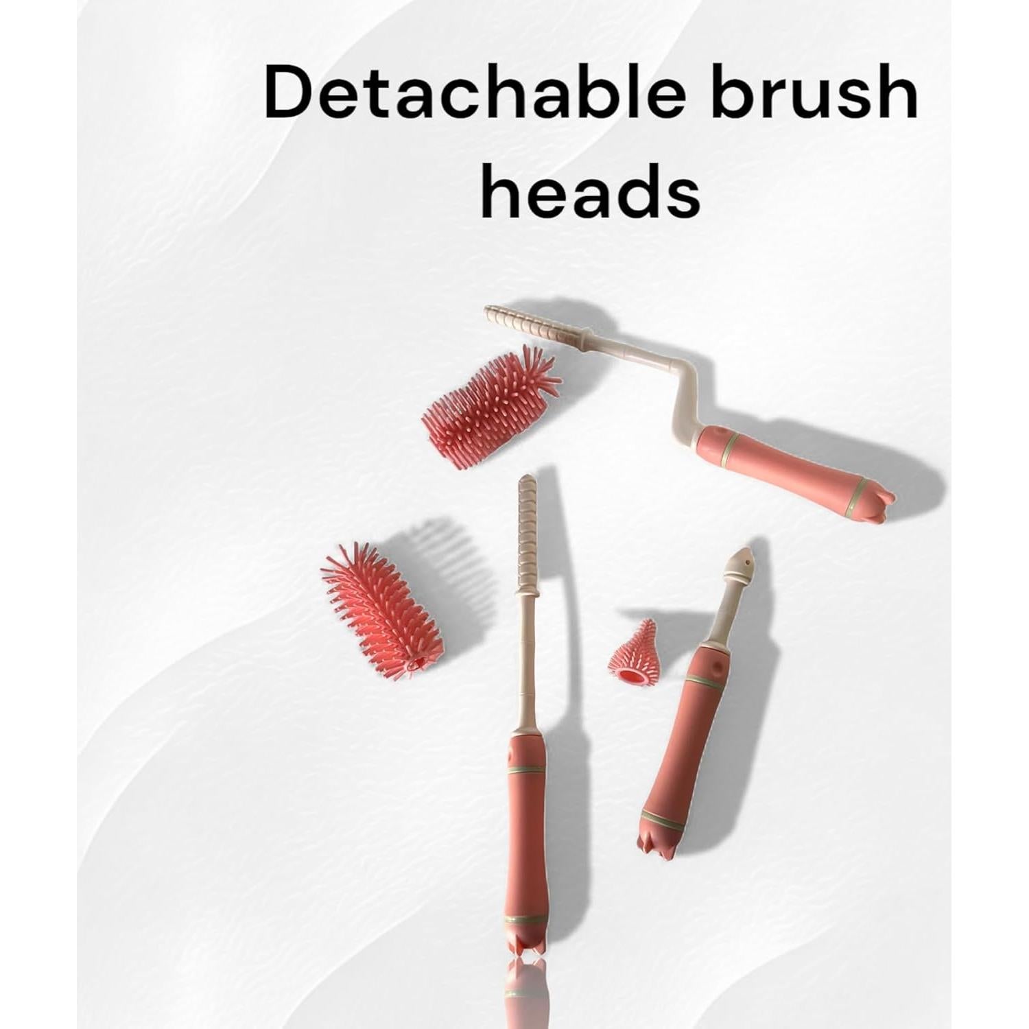 Juego de cepillos de silicona Genérico para biberones 4 piezas