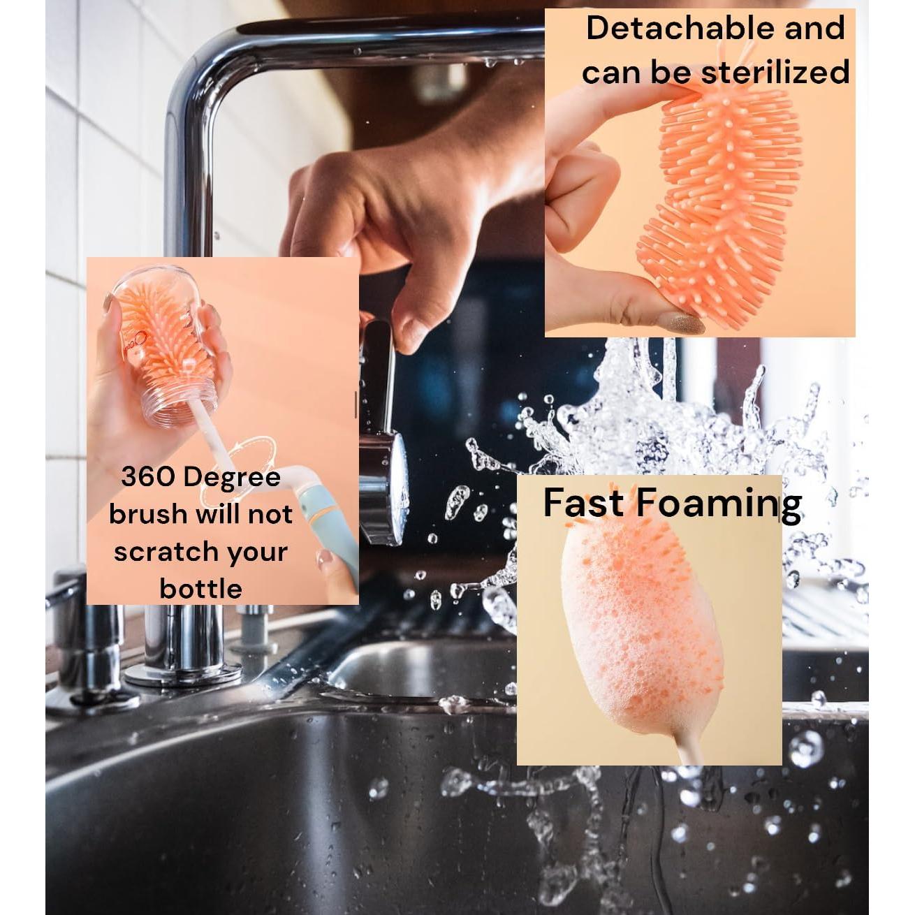 Juego de cepillos de silicona Genérico para biberones 4 piezas