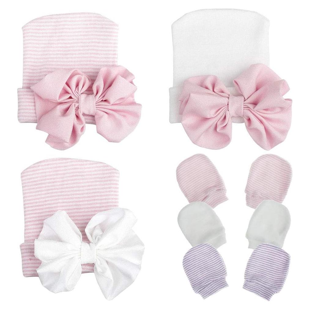 Conjunto de Gorro y Manoplas para Recién Nacidos Upeilxd
