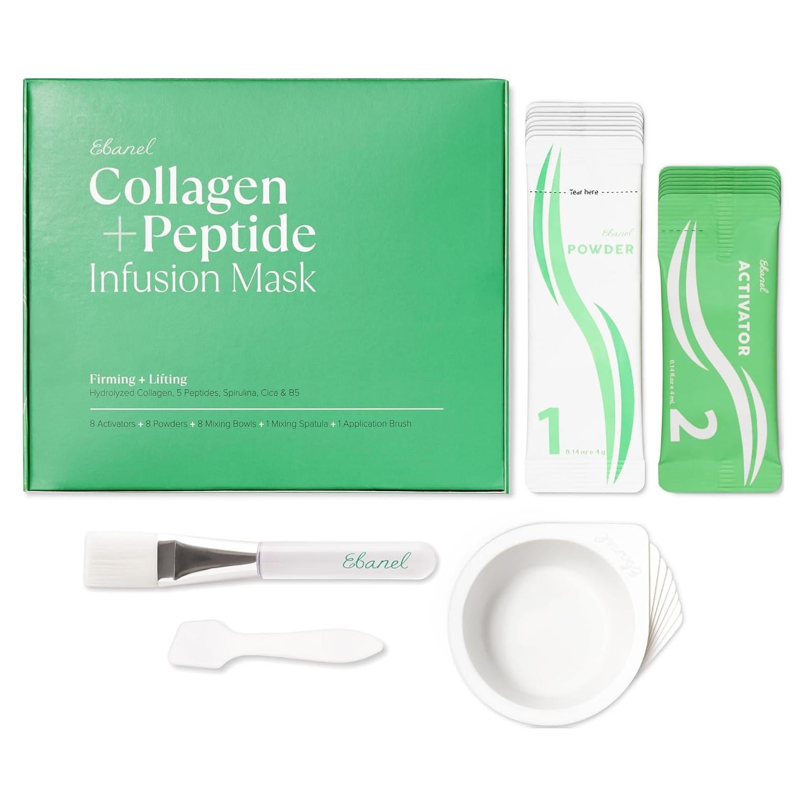 Conjunto de Mascarillas Faciales Ebanel - Colágeno y Niacinamida