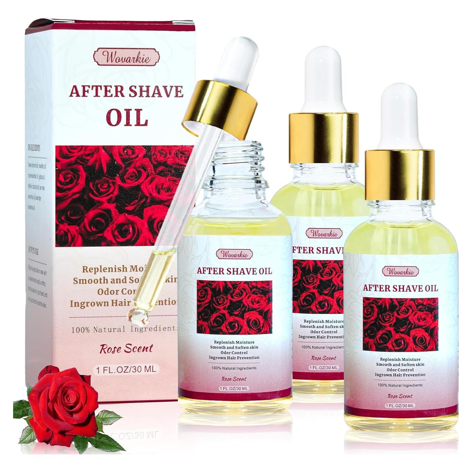 Set de 3 Aceites After Shave Wovarkie 30 ml Rosa Hidratante