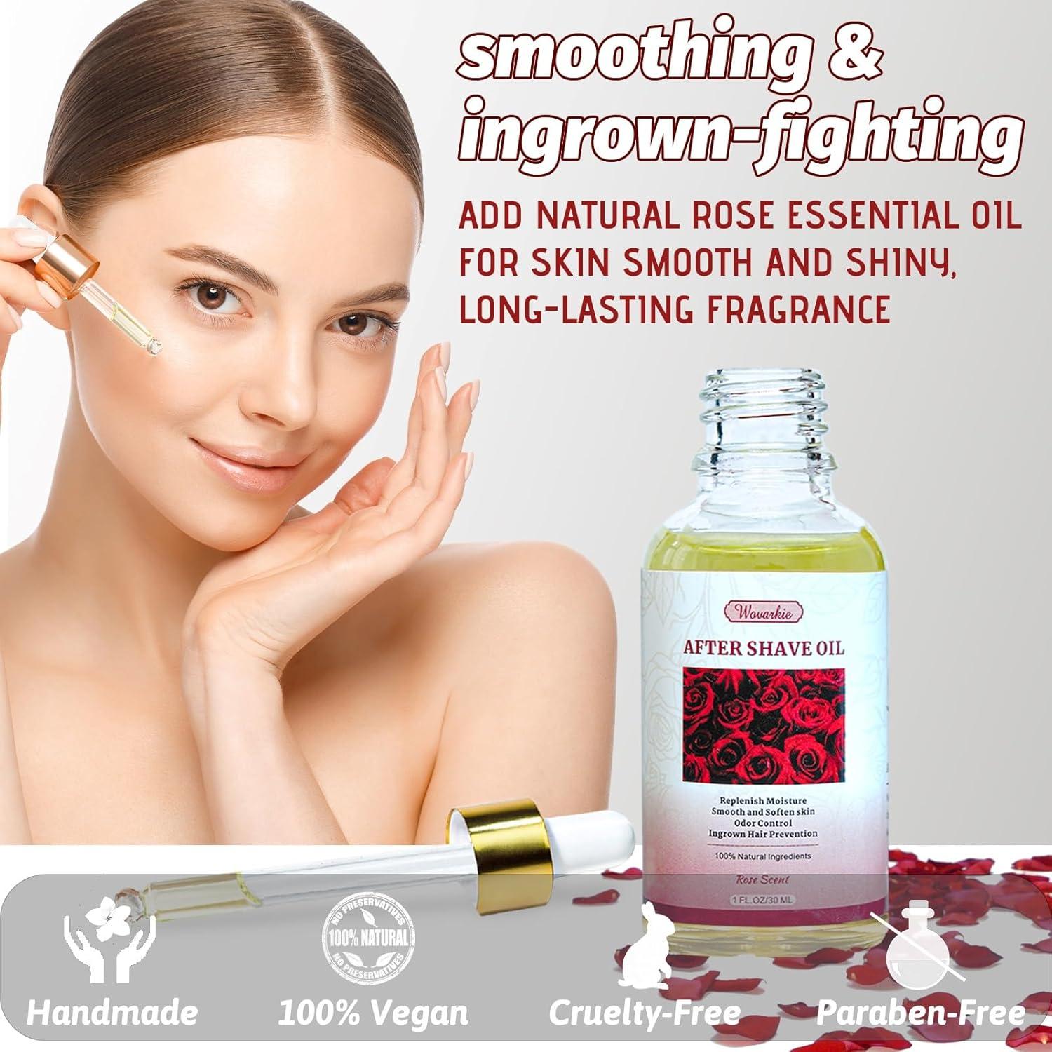 Set de 3 Aceites After Shave Wovarkie 30 ml Rosa Hidratante