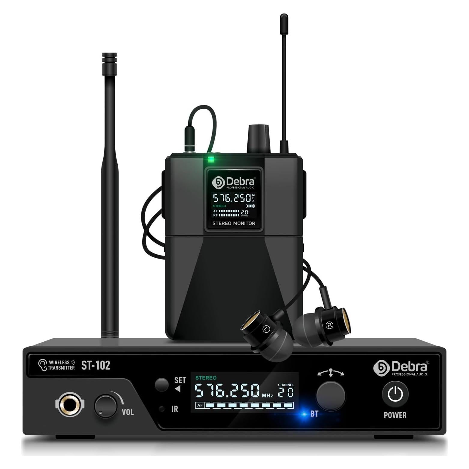Sistema Inalámbrico Estéreo UHF D Debra ST-102 con Bodypack