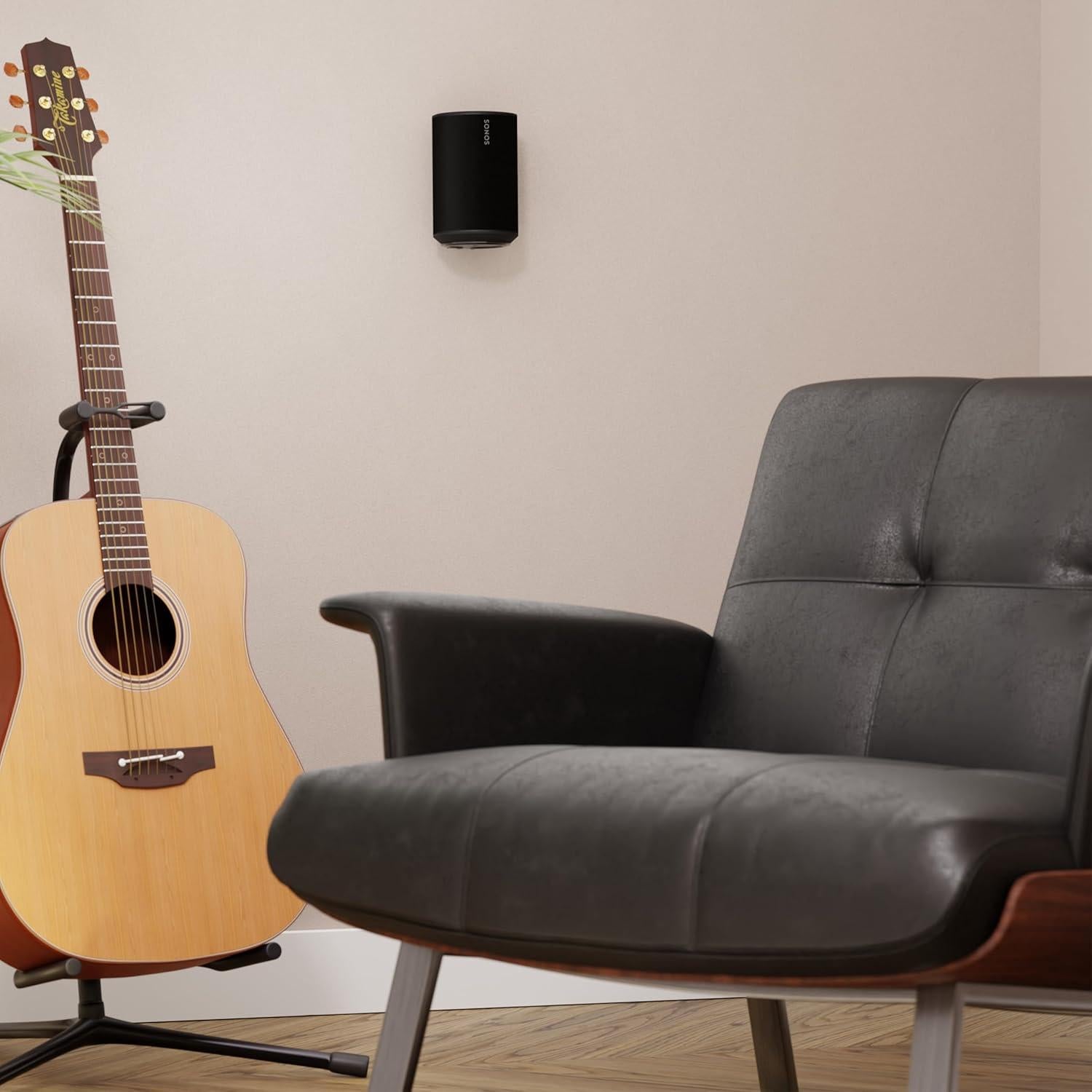 Soportes de pared fijos Sanus para altavoces Sonos Era 100 - Negro