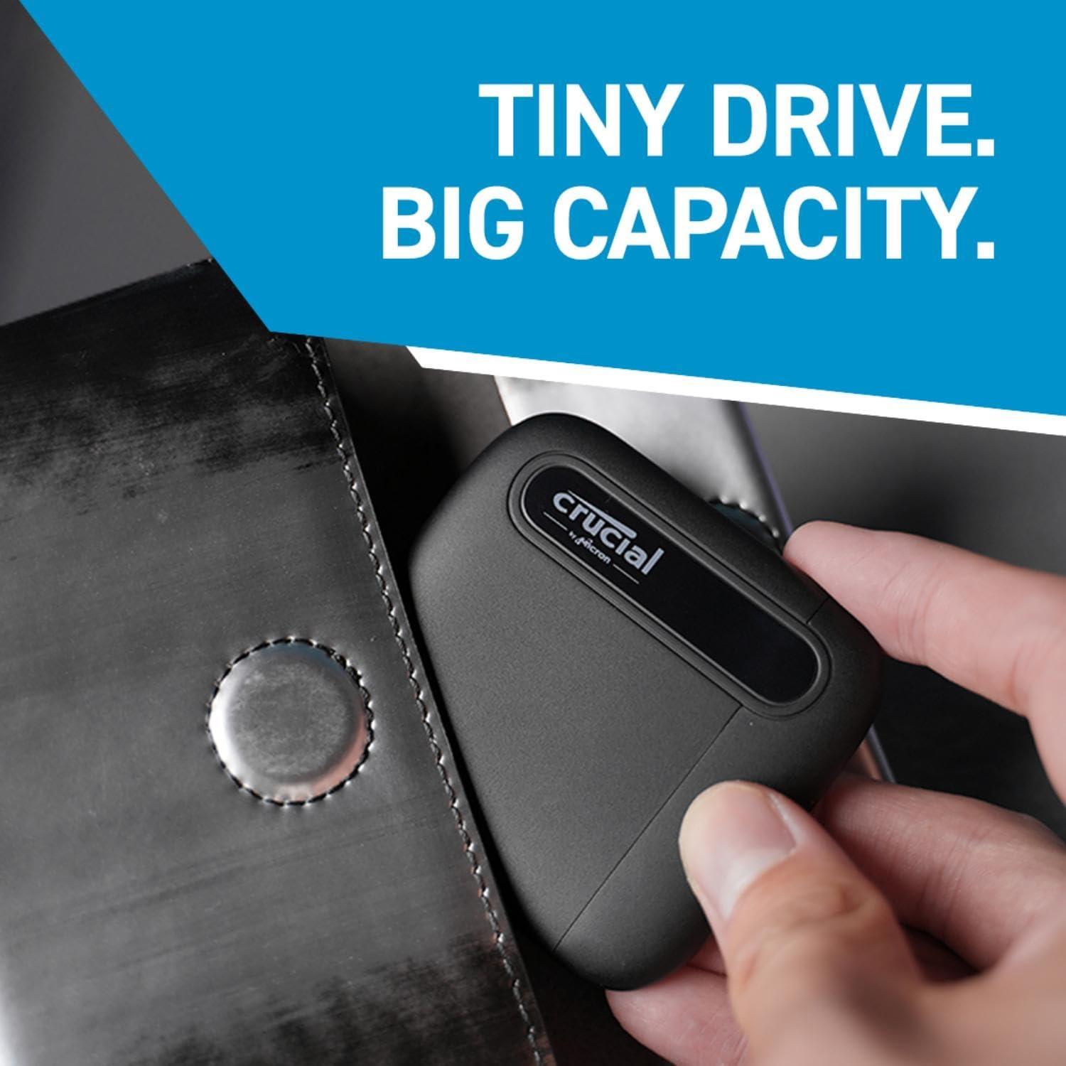 Crucial X6 1TB SSD Portátil USB 3.2 - Hasta 800MB/s