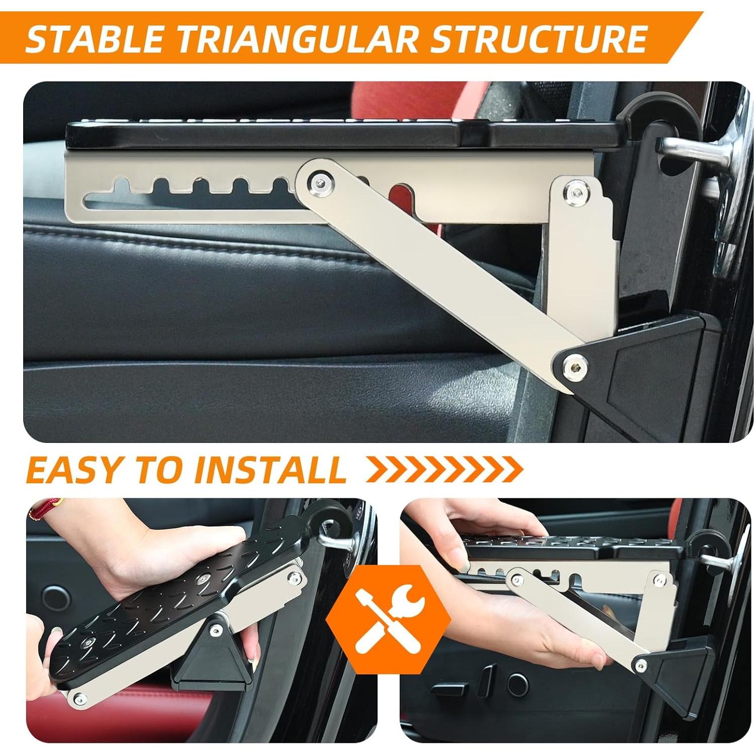 Escalón para puerta de coche BEASYE, ajuste universal, 181 kg