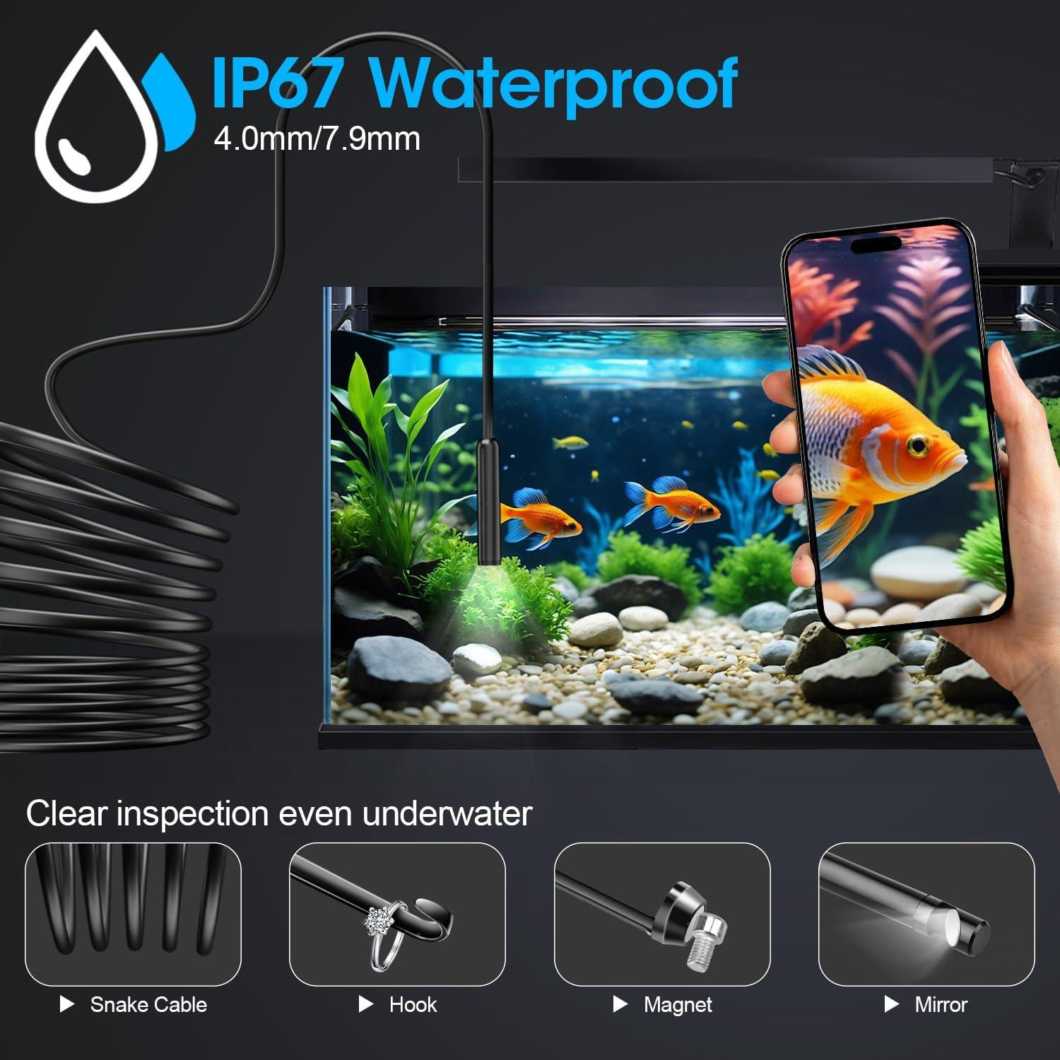 Endoscopio PAPIBLU 1920P HD 5m con Luz LED Ajustable