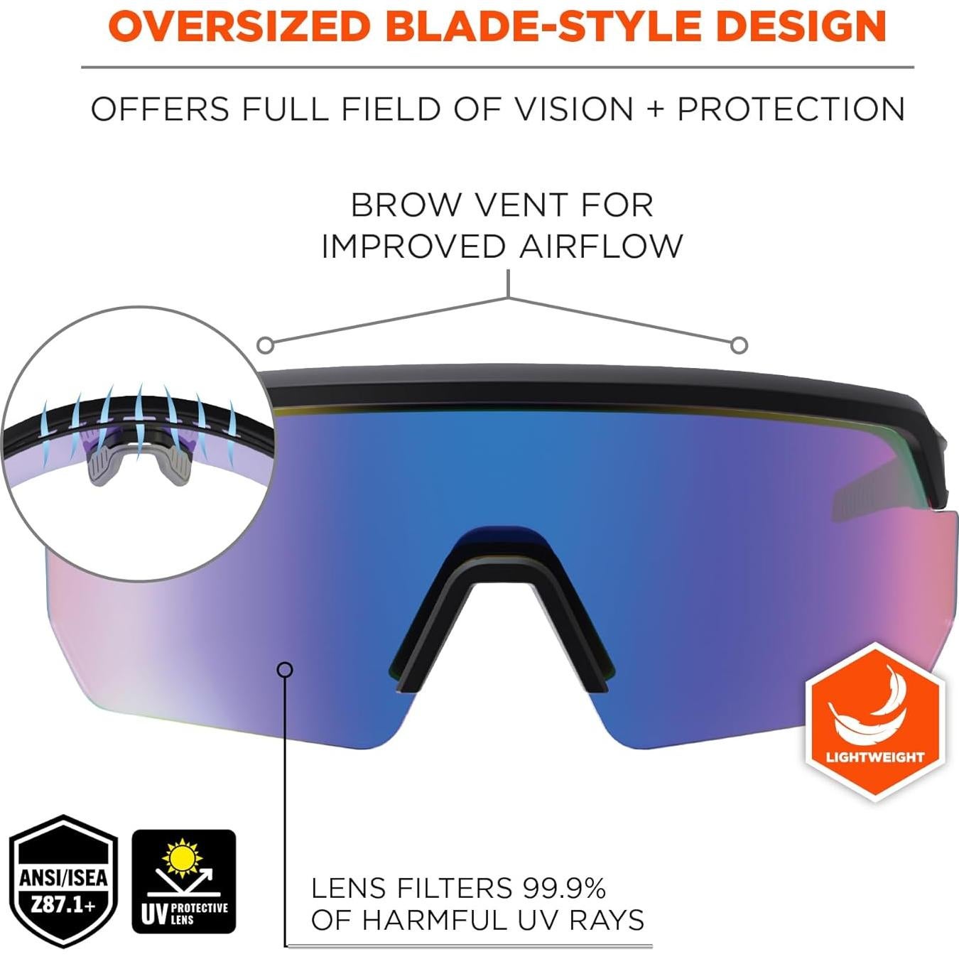 Gafas de Seguridad Ergodyne AEGIR Anti Rayones y Anti Niebla