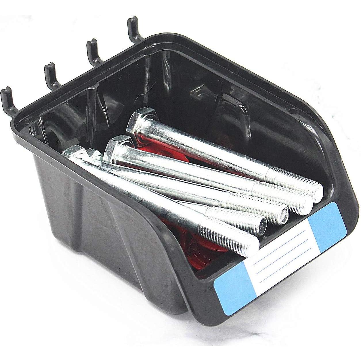 Kit de 12 Bins Negros para Pegboard Colorstorm - Almacenamiento