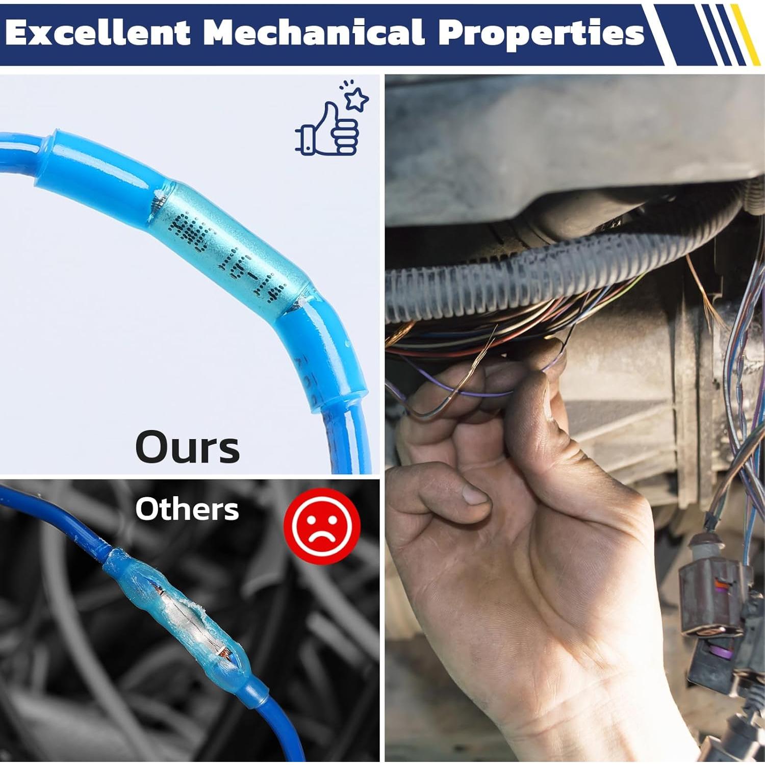 Conectores Termorretráctiles Haisstronica 80PCS AWG 26-10 Impermeables