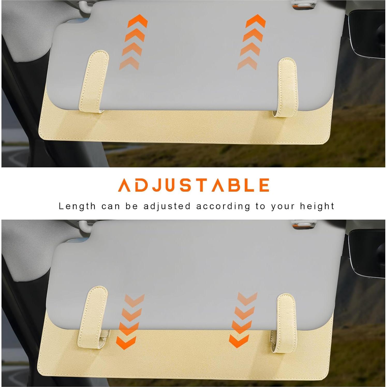 Extensor de Visera Solar NYTKL Beige 38.1x11.7cm Antideslumbrante