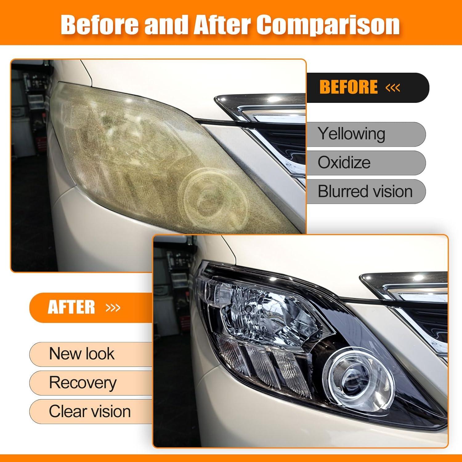 Kit de Restauración de Faros POLIWELL 52 Piezas 3" Lijado