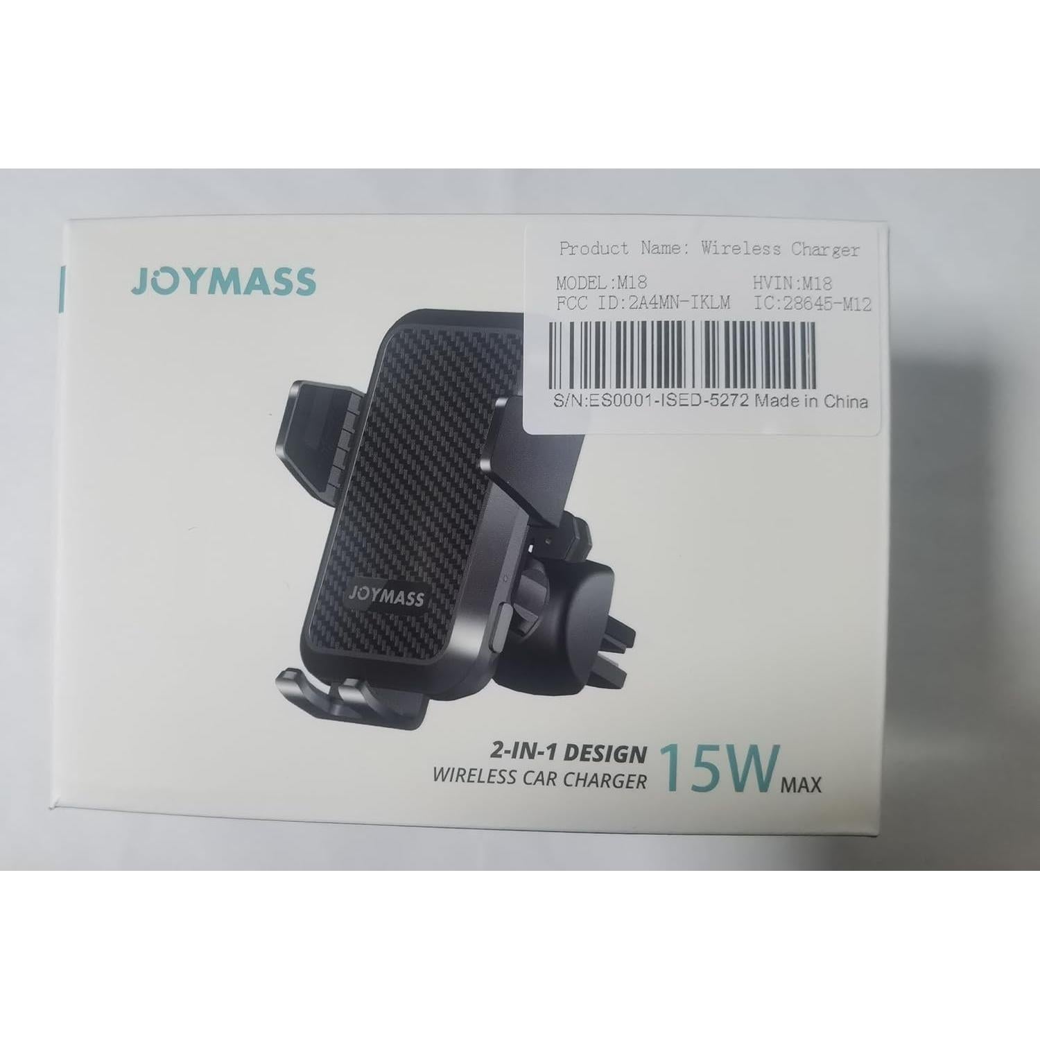 Cargador Inalámbrico para Auto JOYMASS M20 15W Soporte Automático