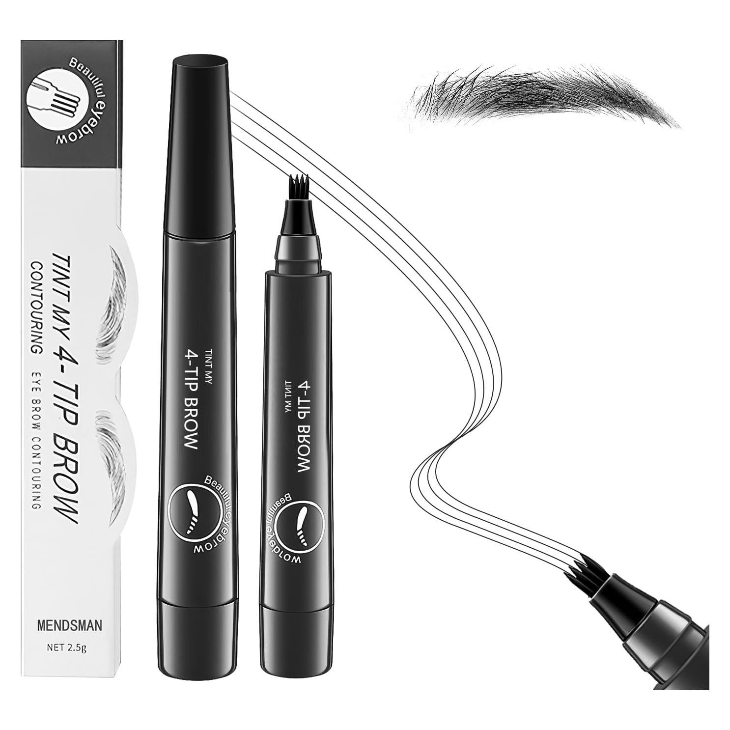 Lápiz de Cejas Microblading Angpo 4 Puntas Impermeable Negro