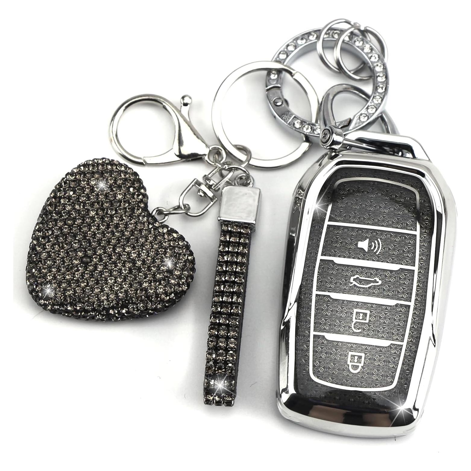 Cubierta de Llave YIKECASE para Toyota 4 Botones - Negro