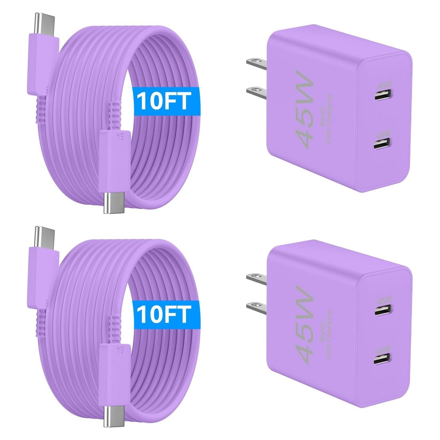 Cargador Rápido Dual USB C 45W para iPhone 17 Pro Max