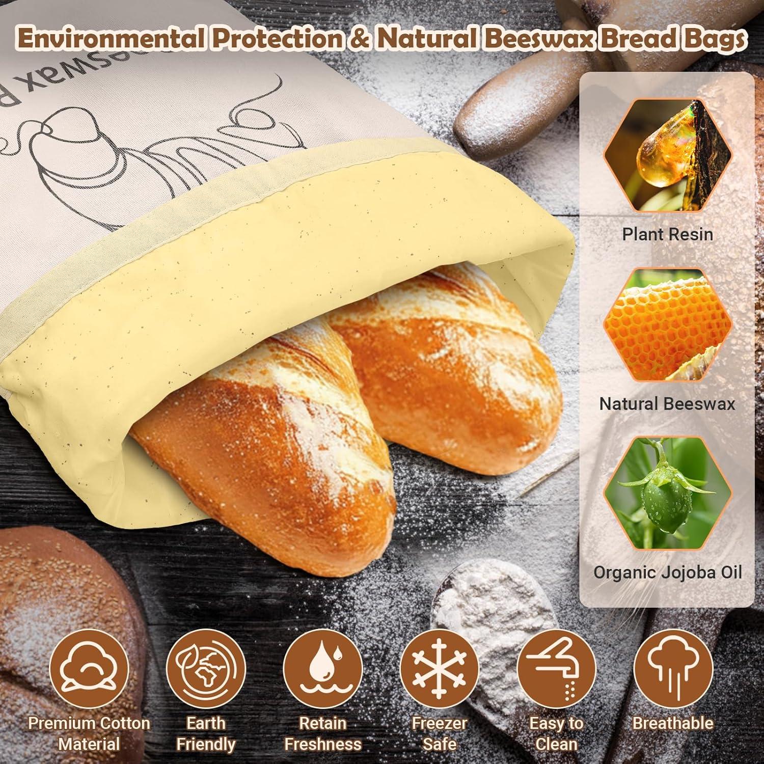 Bolsas de Pan de Cera de Abeja NIKKOUR 32.5x42.7cm Reutilizables