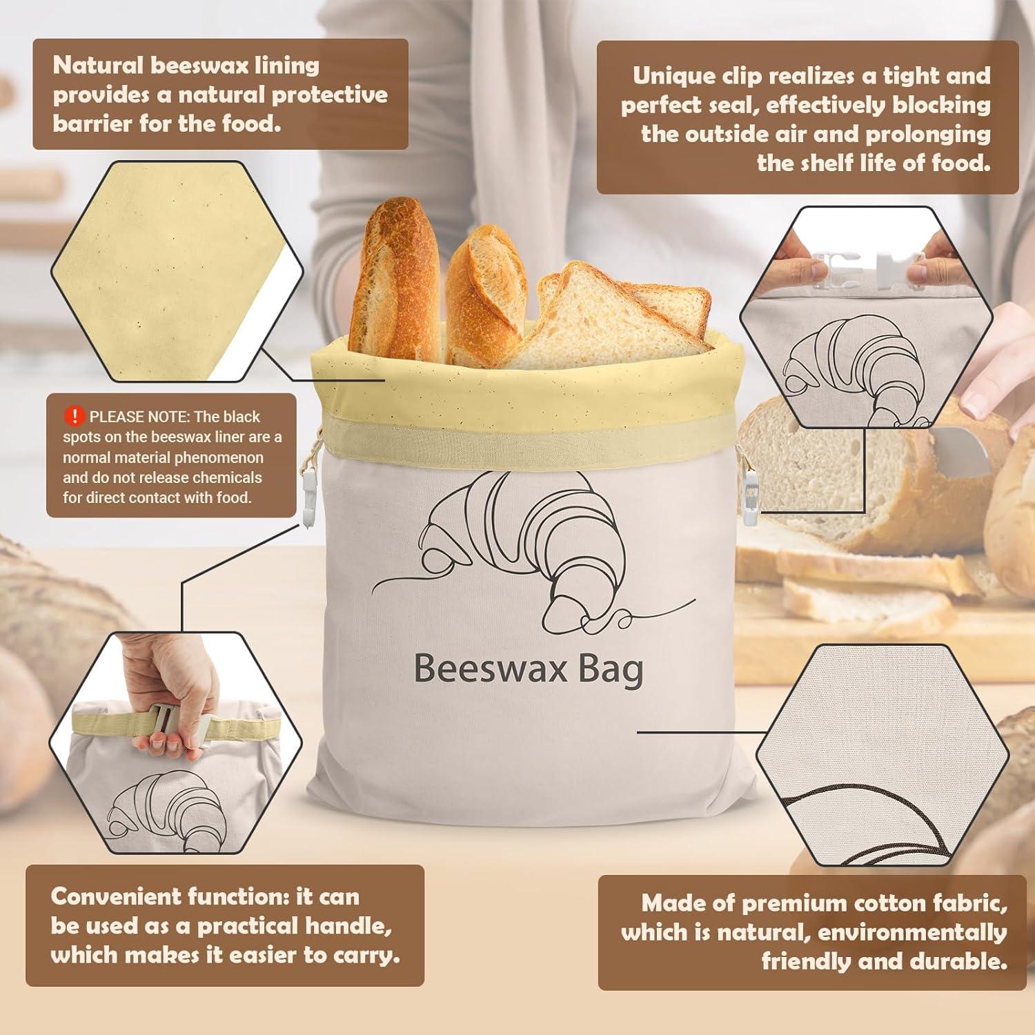 Bolsas de Pan de Cera de Abeja NIKKOUR 32.5x42.7cm Reutilizables